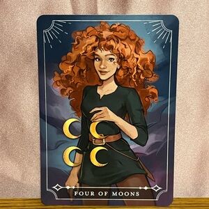 Fairyloot Four of Moons Tarot Card